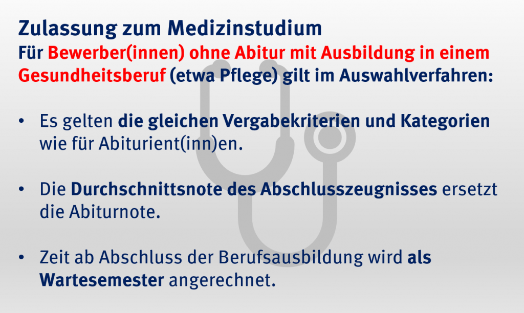 Medizinstudium ohne Abitur