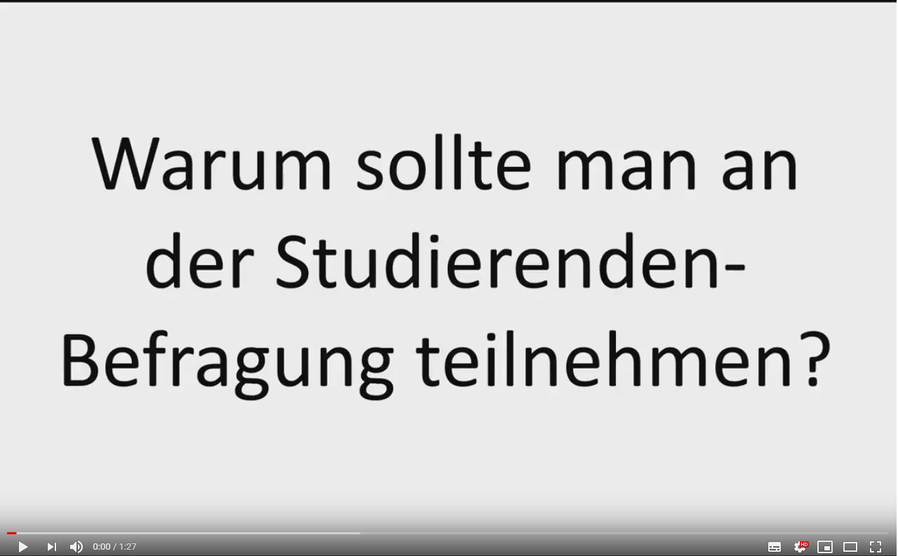 Warum an der Studierendenbefragung teilnehmen?